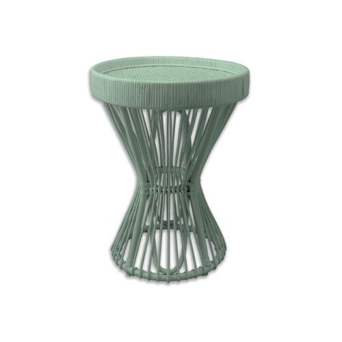 Celadon small cane side table