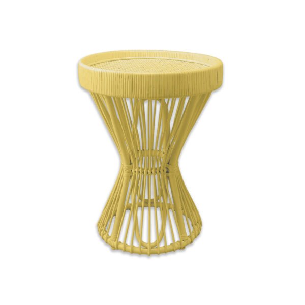 Yolk small cane side table