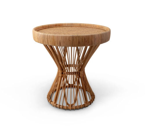large caned side table
